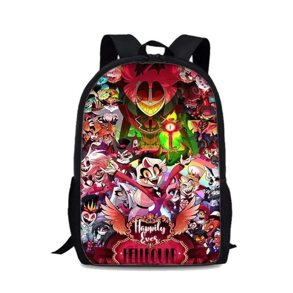 Hazbin Hotel Alastor Cartoon Backpack 17 Inch School Travel Bag Boys Girls NEW